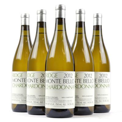 Ridge Monte Bello Chardonnay 2012 Santa Cruz Mountains 5x75cl