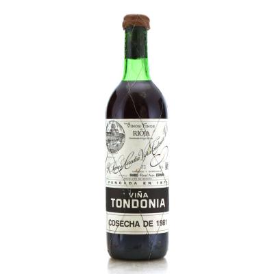 Image for R. Lopez de Heredia Vina Tondonia 1981 Rioja Gran Reserva