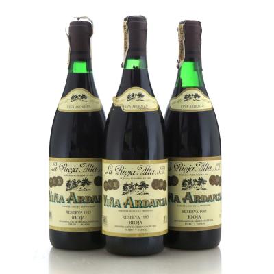 Image for La Rioja Alta Viña Ardanza 1985 x 3
