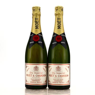 Moet & Chandon Dry Imperial Brut 1970 Vintage Champagne 2x75cl