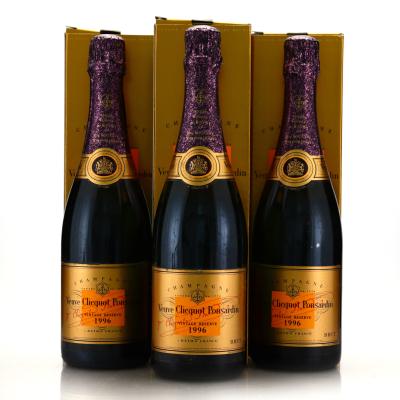 Veuve Clicquot Ponsardin Brut Reserve 1996 Vintage Champagne 3x75cl