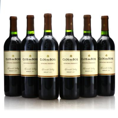 Clos Du Bois Alexander Valley Merlot 2009 Sonoma 6x75cl