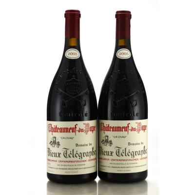 Dom. Du Vieux Telegraphe La Crau 2005 Chateauneuf-Du-Pape 2x150cl