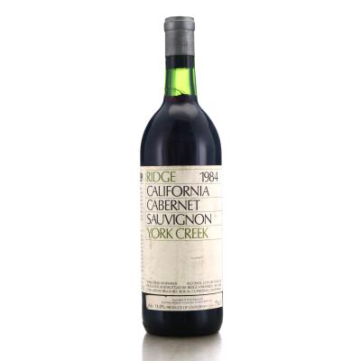 Ridge York Creek Cabernet Sauvignon 1984 Napa