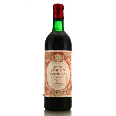 Averys Chateau Vernon 1962 Bordeaux Superieur