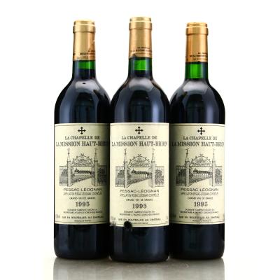 La Chapelle De La Mission Haut Brion 1995 Pessac Leognan 3x75cl