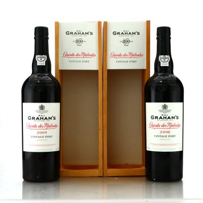 Graham's Malvedos 2008 & 2009 Vintage Port 2x75cl