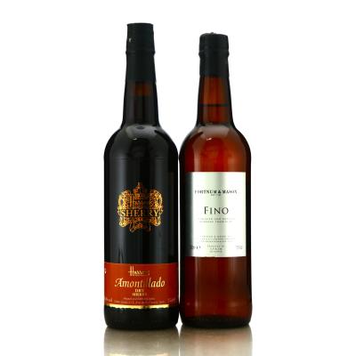 Harrods Amontillado Sherry & Fortum and Mason Fino Sherry 2x75cl