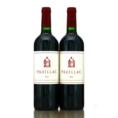 Pauillac de Chateau Latour 2012 Pauillac 2x75cl