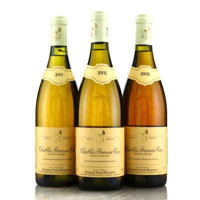 Dom. Pascal-Bouchard Mont De Milieu 2001 and 2002 Chablis 1er-Cru 3x75cl