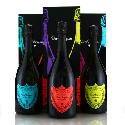 Dom Perignon Brut Vintage 2002 Champagne 3x75cl / Andy Warhol Edition