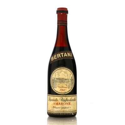 Bertani Recioto Della Valpolicella 1961 Amarone Classico Superiore