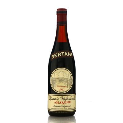 Bertani Recioto Della Valpolicella 1963 Amarone Classico Superiore