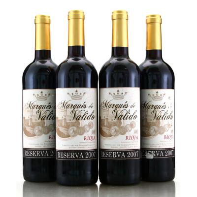  Marques de Valido 2007 Rioja Reserva 4x75cl