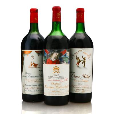 Ch. Baron Philippe de Rothschild 1985 Pauillac 3x150cl Wooden Presentation Box