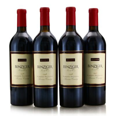 Benziger Reserve Cabernet Sauvignon 1998 Sonoma County 4x75cl