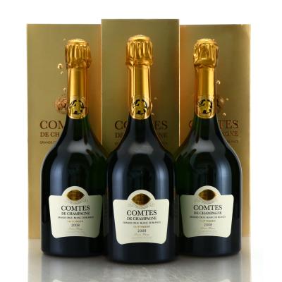 Taittinger Comtes de Champagne Blanc-De-Blancs 2008 Vintage Champagne 3x75cl