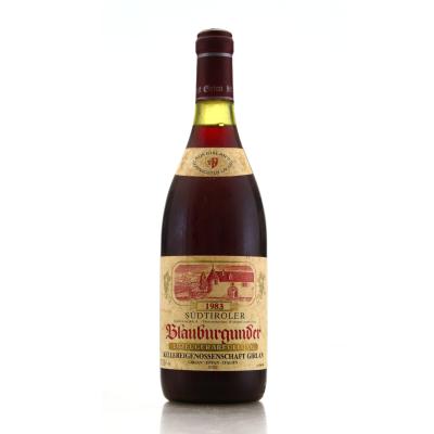 Cantina Girlan Blauburgunder 1983 Sudtirol 