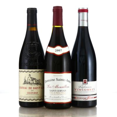 Assorted Rhone Valley Red Wines 2007 3x75cl