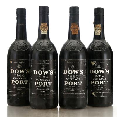 Dow's 1980 Vintage Port 4 x 75cl