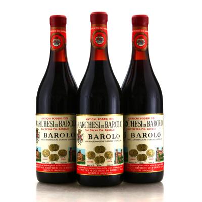 Marchesi Di Barolo Barolo circa 1970s 1980s 3x72cl