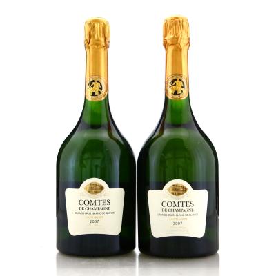 Taittinger Comtes de Champagne Blanc-De-Blancs 2007 Vintage Champagne 2x75cl