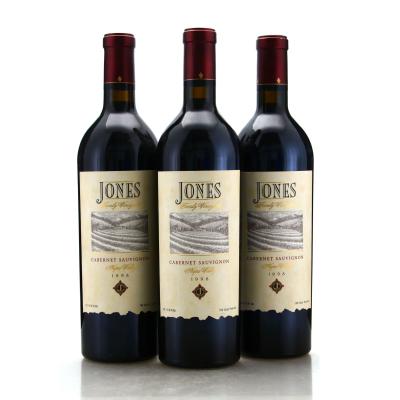 Jones Family Vineyards Cabernet Sauvignon 1998 Napa Valley 3x75cl