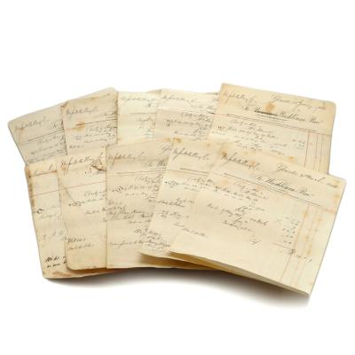 Washbourn Bros Gloucester Wine Invoices x9 / 1859 - 1866