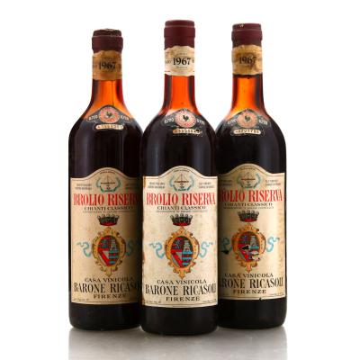 Barone Ricasoli Brolio Riserva 1967 Chianti Classico 3x72cl