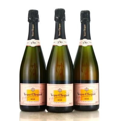 Veuve Clicquot Rosé NV Champagne 3x75cl