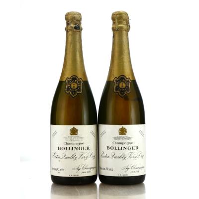 Bollinger Extra Quality Very Dry NV Champagne circa 1970s 2x75cl