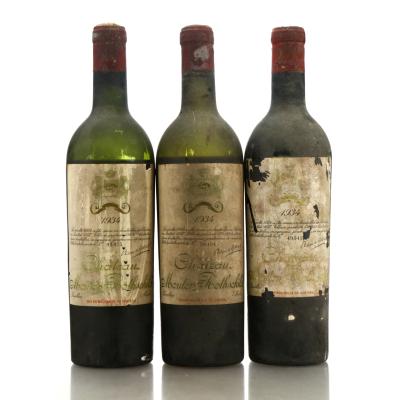 Ch. Mouton-Rothschild 1934 Pauillac 1er-Cru 3x75cl