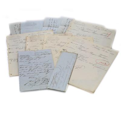 Wine / Champagne Correspondence & Invoices x11 / 1865 - 1877