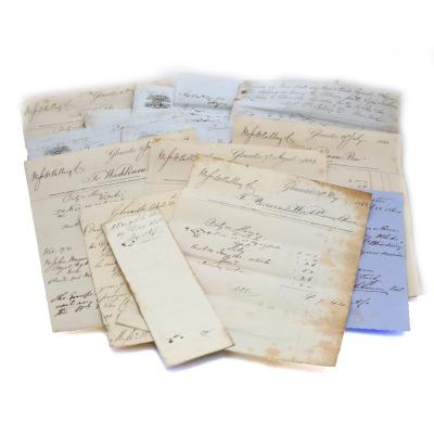 Sherry / Port Correspondence & Invoices x14 / 1836 - 1866