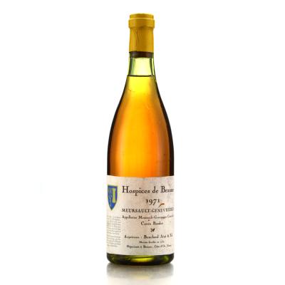 Bouchard Aine and Fils Cuvee Baudot 1971 Meursault-Genevrieres 1er-Cru / Hospices De Beaune