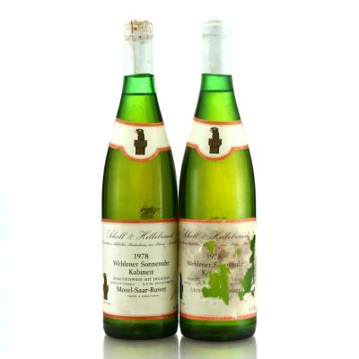 Scholl and Hillebrand Wehlener Sonnenuhr Riesling Kabinett 1978 Mosel 2x75cl