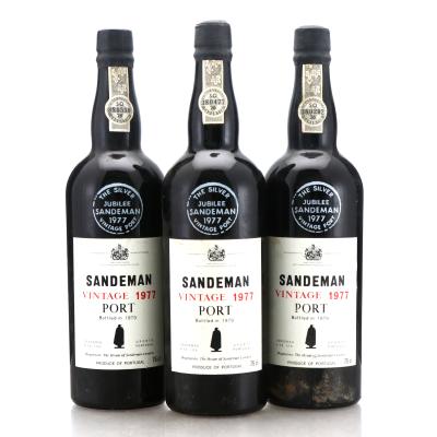 Sandeman 1977 Vintage Port / Queen's Silver Jubilee 3x75cl