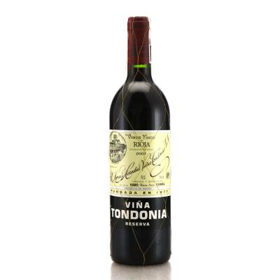 R. Lopez de Heredia Vina Tondonia 2001 Rioja Reserva