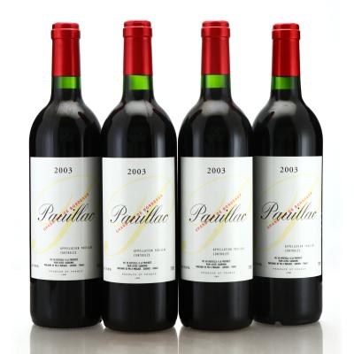 Ulysse Cazabonne 2003 Pauillac 4x75cl