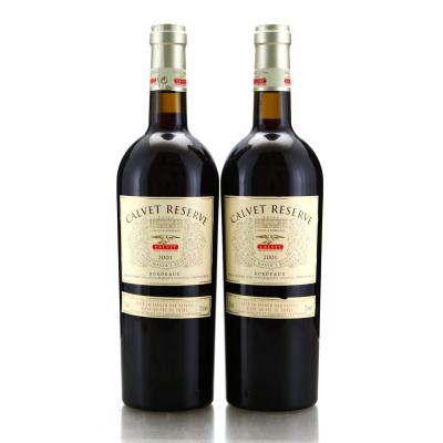 Calvet Reserve 2001 Bordeaux 2x75cl