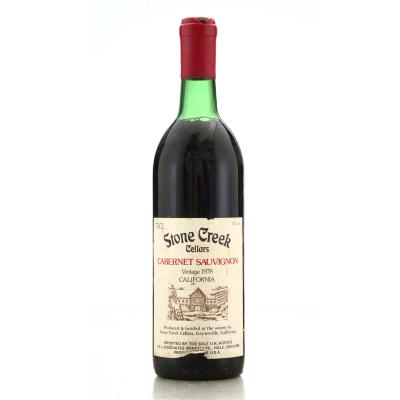 Stone Creek Cellars Cabernet Sauvignon 1978 California