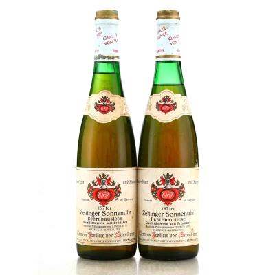 Freiherr von Schorlemer Zeltinger Sonnenuhr Beerenauslese Riesling 1971 Mosel 2x70cl