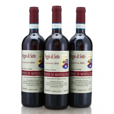 Poggio di Sotto 2018 Rosso di Montalcino 3x75cl