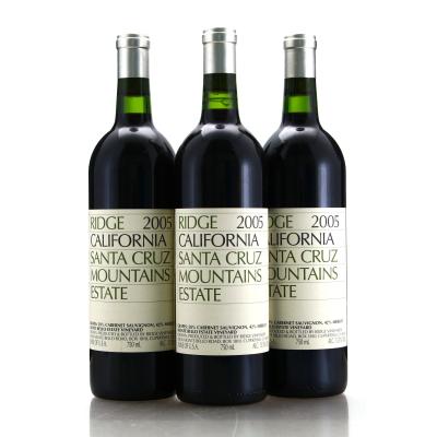 Ridge Santa Cruz Mountains Estate 2005 California 3x75cl