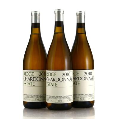 Ridge Estate Chardonnay 2010 Santa Cruz Mountains 3x75cl