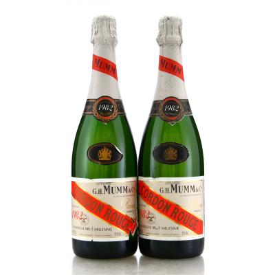 G.H. Mumm Cordon Rouge Brut 1982 Vintage Champagne 2x75cl