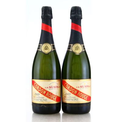 Mumm Cordon Rouge Brut 1989 Vintage Champagne 2x75cl