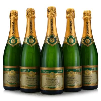 Louis D'Or Cuvee Royal Brut Extra NV Champagne 5x75cl