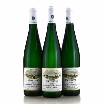 Fritz Haag Brauneberger Juffer Sonnenuhr Riesling Spatlese 2003 Mosel 3x75cl