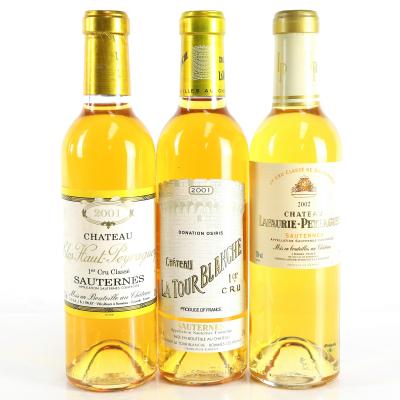 Premier Cru Chateaux 2001 & 2002 Sauternes 3x37.5cl